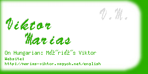 viktor marias business card